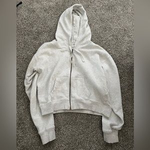 Cropped zip hoodie